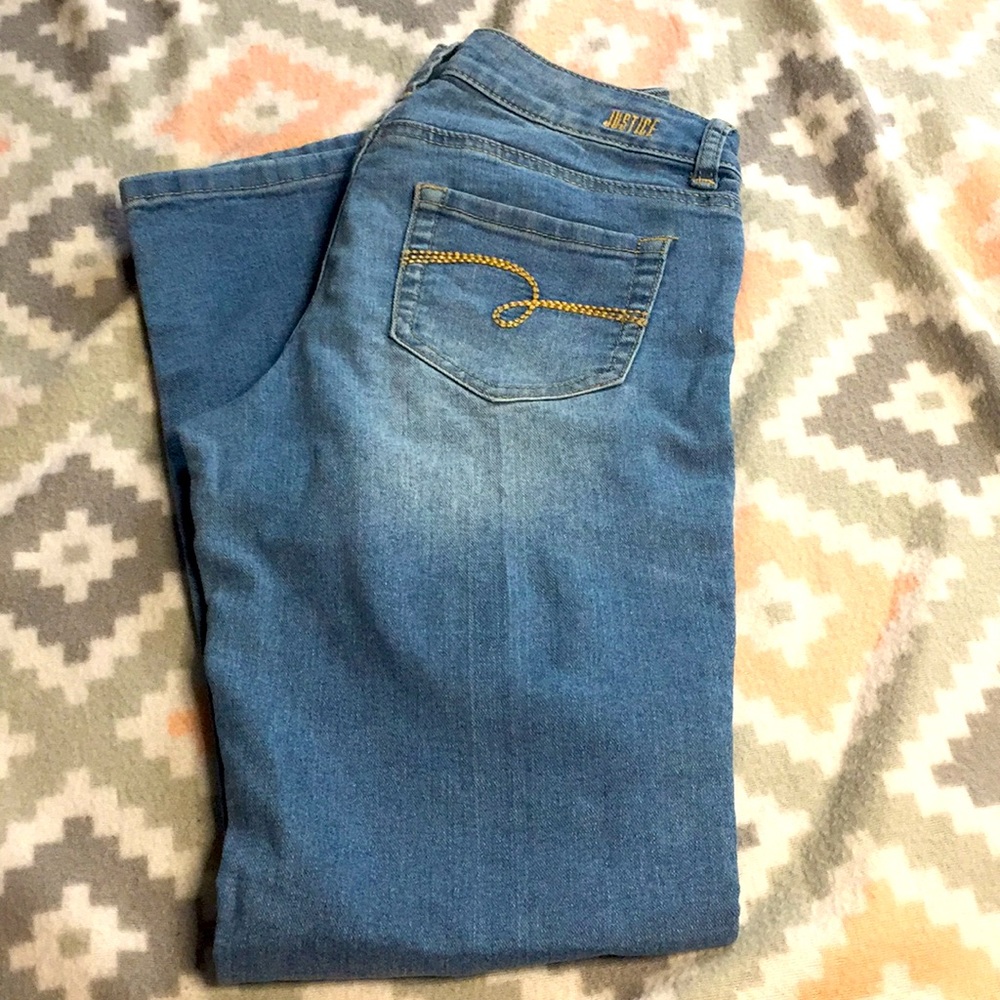 Justice Mid rise skinny jeans. Size 12